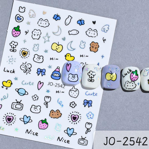 Nail Sticker - JO-2542 - Cute Pets