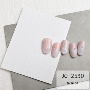 Nail Sticker - JO2530 - Bow White