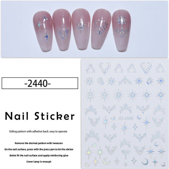 Nail Sticker - JO-2440 - Silver