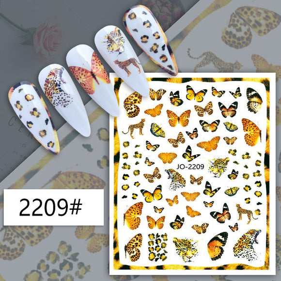 Nail Sticker - JO-2209 - Leopard Butterfly