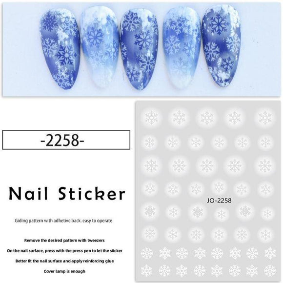 Nail Sticker - JO-2258 - Christmas Snowflake