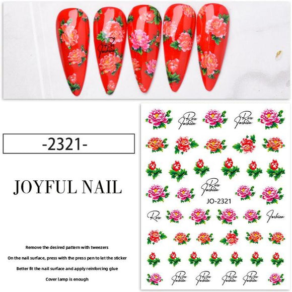 Nail Sticker - JO-2321 - Flowers