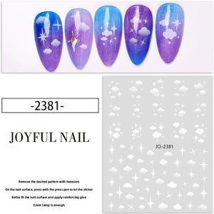 Nail Sticker - JO-2381 - Cloud & Stars