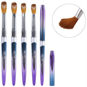 Acrylic Brush - Purple Stem - 4pcs