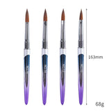 Acrylic Brush - Purple Stem - 4pcs