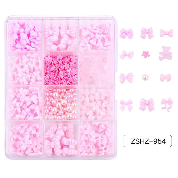 Bows & Pearls Nail Decoration - ZSHZ-954