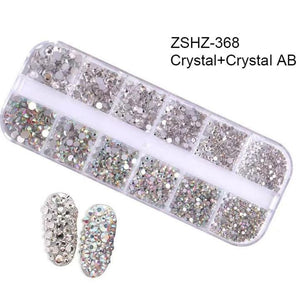 Rhinestones - Flat Bottom - AB & Silver