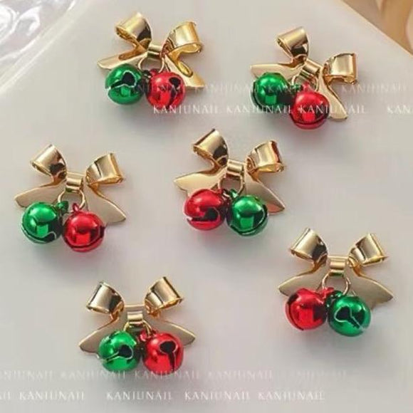 Bow Nail Decoration - Christmas - 2pcs