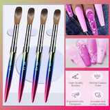 Acrylic Brush - Rainbow Stem - 4pcs