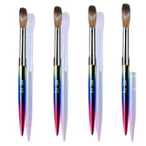 Acrylic Brush - Rainbow Stem - 4pcs