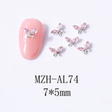 Metal Nail Jewlery - Butterfly - 5pcs