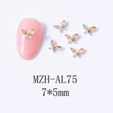 Metal Nail Jewlery - Butterfly - 5pcs