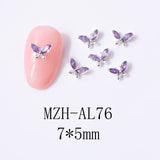 Metal Nail Jewlery - Butterfly - 5pcs