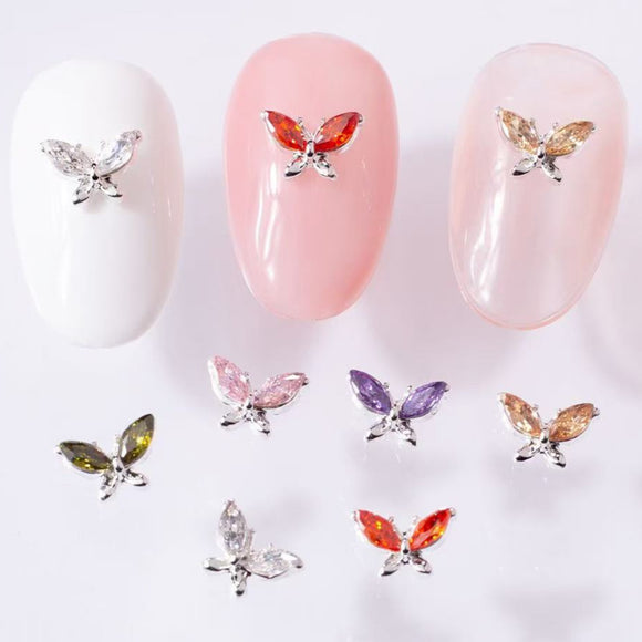 Metal Nail Jewlery - Butterfly - 5pcs