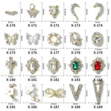 BTX Alloy Nail Rhinestones 5pcs