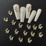 Nail Decoration - Double Butterfly Alloy Charms - 10pcs