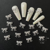 Alloy Ribbon Nail Rhinestones 10pcs