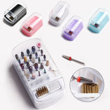 Drill Bit Storage Box - 30 Holes with Cleaning Brush