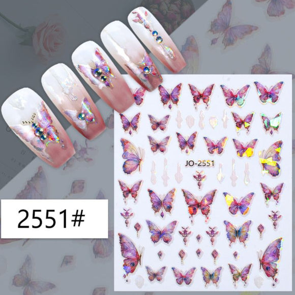 Nail Sticker - 2551 - Butterfly