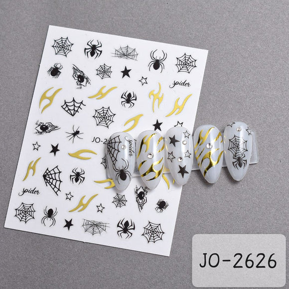 Nail Sticker - 2626 - Spiders