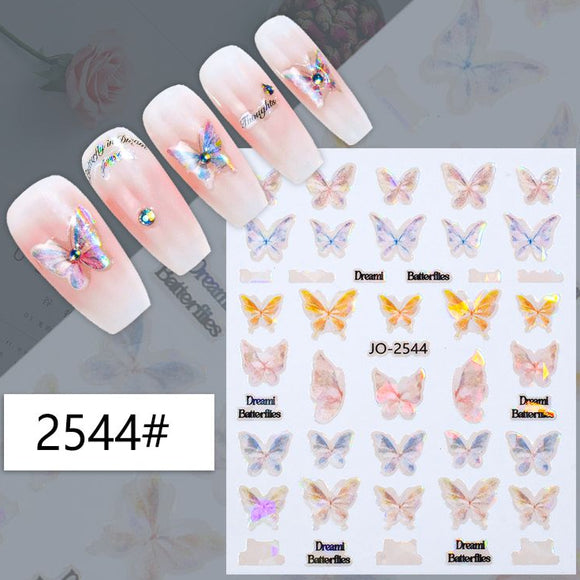 Nail Sticker - 2544 - Butterfly