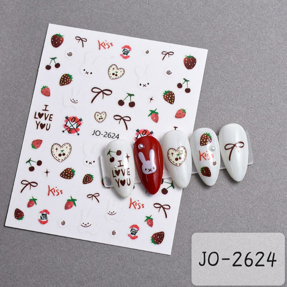 Nail Sticker - 2624 - Bunnies