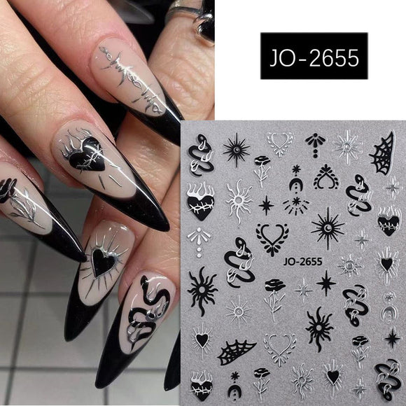 Nail Sticker - 2655 - Sun & Heart