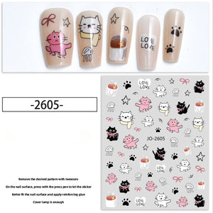 Nail Sticker - 2605 - Cartoons