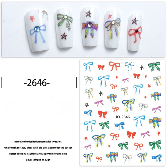 Nail Sticker - 2646 - Bows