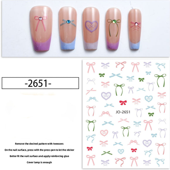 Nail Sticker - 2651 - Bows