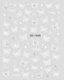 Nail Sticker 3D - 1448 - Butterfly with Pearls