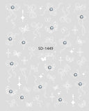 Nail Sticker 3D - 1449 - Butterfly with Rhinestones