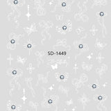 Nail Sticker 3D - 1449 - Butterfly with Rhinestones