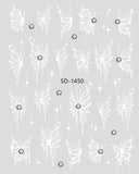 Nail Sticker 3D - 1450 - Butterfly with Rhinestones