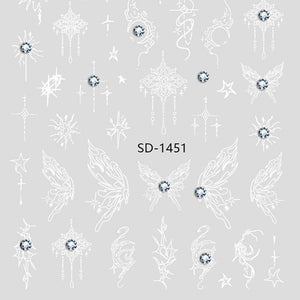 Nail Sticker 3D - 1451 - Butterfly with Rhinestones