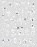 Nail Sticker 3D - 1451 - Butterfly with Rhinestones