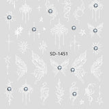 Nail Sticker 3D - 1451 - Butterfly with Rhinestones