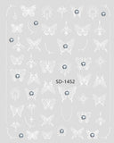 Nail Sticker 3D - 1452 - Butterfly with Rhinestones