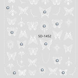 Nail Sticker 3D - 1452 - Butterfly with Rhinestones