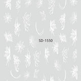 Nail Sticker 3D - 1550 - Flowers