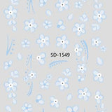 Nail Sticker 3D - 1549 - Flowers