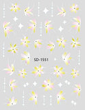 Nail Sticker 3D - 1551 - Flowers