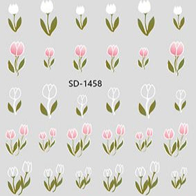Nail Sticker 3D - 1458 - Tulips