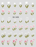 Nail Sticker 3D - 1458 - Tulips