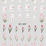 Nail Sticker 3D - 1457 - Bunnies