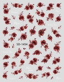 Nail Sticker 3D - 1454 - Roses
