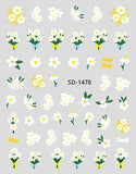 Nail Sticker 3D - 1478 - Flower