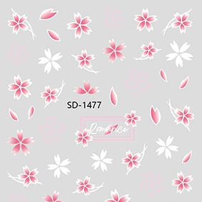 Nail Sticker 3D - 1477 - Flowers