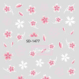 Nail Sticker 3D - 1477 - Flowers