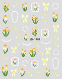 Nail Sticker 3D - 1484 - Flowers